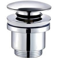 Донный клапан Haiba HB64 click-clack Хром — фото 1, Донные клапаны