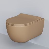 Товар: Унитаз Ambassador Abner 103T20501R подвесной Темно-бежевый матовый без сиденья - фото 5 Унитаз Ambassador Abner 103T20501R подвесной Темно-бежевый матовый без сиденья — фото 5, Подвесные унитазы