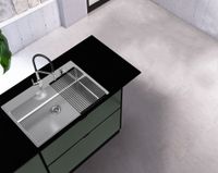 Мойка для кухни NOX 130 BRS 740x515x200 в комплекте с интегрированным сифоном — фото 3, Кухонные мойки