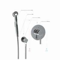 A14156  Встраиваемый комплект для биде со шлангом 100 см — фото 4, Гигиенические души