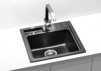 Мойка для кухни ALVEUS NIAGARA 20 GRANITAL ARCTIC-G11 465x465x180;1x с сифоном 1105419, — фото 2, Кухонные мойки