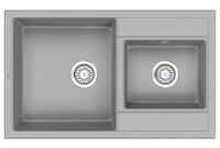 Granula-8201, АЛЮМИНИУМ, кухонная мойка, кварц — фото 1, Кухонные мойки