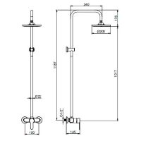 Душевая система Ledeme 2409-1L Хром — фото 3, Душевые системы