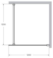 Душевая перегородка CEZARES LIBERTA-L-1-120-120-BR-Cr — фото 3, Душевые перегородки