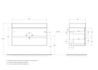 База под раковину подвесная CEZARES MOLVENO 46-100-2C-SO-NC — фото 2, Тумбы под раковину