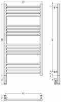 Электрический полотенцесушитель Сунержа Богема 3.0 прямая 1000x500 L 00-5804-1050 Хром — фото 3, Электрические полотенцесушители