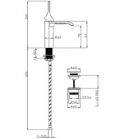 Смеситель для раковины Bossini Apice E89603.073 Черный матовый — фото 2, Смесители для раковины