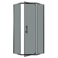 Товар: Душевое ограждение Niagara Eco NG-1009-14DT (90х90х190) трапеция,распашное,черный,стекло тонированно - фото 4 Душевое ограждение Niagara Eco NG-1009-14DT (90х90х190) трапеция,распашное,черный,стекло тонированно — фото 4, Душевые уголки трапеция