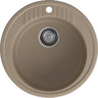 GRANFEST Мойка RONDO 520 1-чаша D-520мм песочный арт.GF- — фото 2, Кухонные мойки