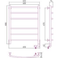Товар: Электрический полотенцесушитель Сунержа Галант 2.0 800x600 R 31-5201-8060 Черный матовый - фото 2 Электрический полотенцесушитель Сунержа Галант 2.0 800x600 R 31-5201-8060 Черный матовый — фото 2, Электрические полотенцесушители