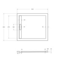 Товар: Поддон из искусственного мрамора CEZARES TRAY-AS-AH-90/80-30-W - фото 3 Поддон из искусственного мрамора CEZARES TRAY-AS-AH-90/80-30-W — фото 3, Душевые поддоны из литьевого мрамора