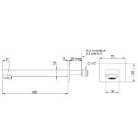 Излив для смесителя Remer Qubica 91QNP Никель брашированный — фото 2, Изливы