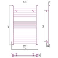 Водяной полотенцесушитель Сунержа Модус 800х500 31-0250-8050 Черный матовый — фото 3, Водяные полотенцесушители