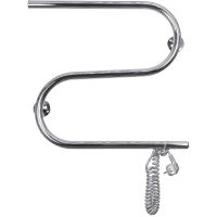 Электрический полотенцесушитель Domoterm S-образный DMT 112 42x50 EK R Хром — фото 1, Электрические полотенцесушители