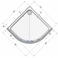 Акриловый поддон для душа Radomir Смарт 90x90x76 Белый арт-1-11-0-0-0-332 — фото 2, Акриловые душевые поддоны