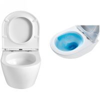 Унитаз Azario Grado AZ-0046-UQ3 подвесной Белый с сиденьем Микролифт — фото 2, Унитазы