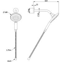 Душевой гарнитур Swedbe Calypso 5013 Хром — фото 4, Душевые гарнитуры