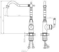 Смеситель д/кухни  Florence с L-изливом, хром, арт. FR 03 C — фото 2, Смесители для кухни