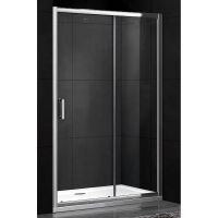 Душевая дверь в нишу Gemy Victoria 120х190 профиль Хром стекло прозрачное — фото 3, Душевые уголки