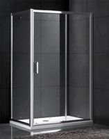 Душевой уголок Gemy Victoria 100х70 профиль Хром стекло прозрачное арт-S30191H-A70 — фото 3, Прямоугольные душевые уголки