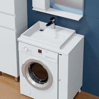 Раковина СанТа Юпитер 75 L 900137 на стиральную машину Белая — фото 4, Раковины на стиральную машину