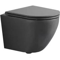 Унитаз CeramaLux 2197MG подвесной Серый матовый с сиденьем Микролифт — фото 1, Унитазы