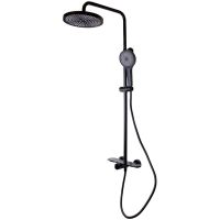 Душевая система Bronze de Luxe Icon 80112CB Черная матовая — фото 1, Душевые стойки