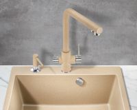 Смеситель для кухни Milacio Ultra MCU.553.BG Бежевый — фото 5, Смесители для кухни