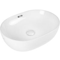 Раковина-чаша Bond Oval 49 S65-490 Белый глянец — фото 1, Раковины накладные