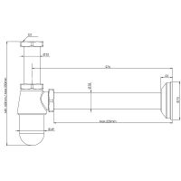 Сифон для раковины Remer 97010 Хром — фото 2, Сифоны для раковины