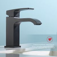 Смеситель для раковины Raglo R02.10.06 Черный матовый — фото 2, Смесители для раковины