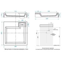 Товар: Раковина Azario Slim 60 CS00078302 на стиральную машину Белая - фото 3 Раковина Azario Slim 60 CS00078302 на стиральную машину Белая — фото 3, Раковины на стиральную машину