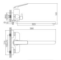 Товар: Смеситель для ванны Accoona H123 A71123 универсальный Хром - фото 2 Смеситель для ванны Accoona H123 A71123 универсальный Хром — фото 2, Смеситель для ванны