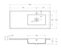 Раковина из искусственного мрамора CEZARES 50214 Bianco opaco — фото 3, Раковины встраиваемые сверху