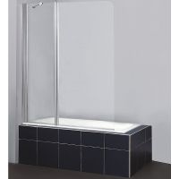 Шторка на ванну BelBagno Sela 120 SELA-V-11-120/140-P-Cr-L профиль Хром стекло рифленое — фото 1, Шторки для ванной распашные