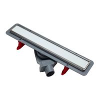 Душевой лоток POINT Деметра стекло белое 450 арт PN50545GLW — фото 1, Душевые лотки