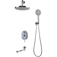 Душевая система Bronze de Luxe Scandi 14582C Хром — фото 1, Встраиваемые душевые комплекты