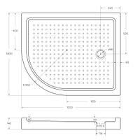 Акриловый поддон CEZARES TRAY-A-RH-120/100-550-15-W-R — фото 3, Акриловые душевые поддоны