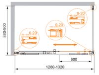 Душевой уголок CEZARES PREMIER-SOFT-W-AH-1-130/90-C-Cr-IV — фото 3, Прямоугольные душевые уголки