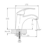 Смеситель для раковины Haiba HB1021 Хром — фото 2, Смесители для раковины