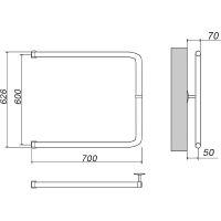 Товар: Водяной полотенцесушитель Grota Modesto 60х70 Хром - фото 2 Водяной полотенцесушитель Grota Modesto 60х70 Хром — фото 2, Водяные полотенцесушители