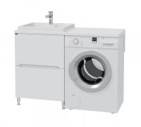 Товар: Раковина СанТа Юпитер 120 L 900124 с местом под стиральную машину Белая - фото 2 Раковина СанТа Юпитер 120 L 900124 с местом под стиральную машину Белая — фото 2, Раковины встраиваемые сверху