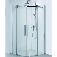 Душевой уголок Azario Ottawa 90х90 AZ-NKE2142 900 профиль Хром стекло прозрачное — фото 1, Душевые уголки четверть круга