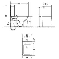 Унитаз компакт AQUAme AQM1003 без бачка с сиденьем Микролифт — фото 4, Унитазы