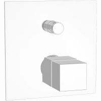 Смеситель для душа Remer Qubica Thermo QT09KBBO с термостатом Белый матовый — фото 1, Смеситель для душа