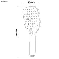 Ручной душ Bond Cube B07-9788 Черный матовый — фото 5, Лейки для душа