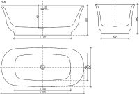 Товар: Акриловая ванна Sancos Viva 170x80 FB08 без гидромассажа - фото 2 Акриловая ванна Sancos Viva 170x80 FB08 без гидромассажа — фото 2, Ванны