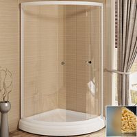 Душевой уголок Radomir 90x90 1-03-1-0-0-0011 с поддоном профиль Белый стекло матовое — фото 1, Душевые уголки четверть круга