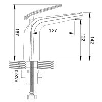 Товар: Смеситель для раковины Rose R39F R3901F Белый Хром - фото 2 Смеситель для раковины Rose R39F R3901F Белый Хром — фото 2, Смесители для раковины