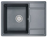 Granula-6503, ШВАРЦ (чёрный металлик), кухонная мойка, кварц — фото 1, Кухонные мойки
